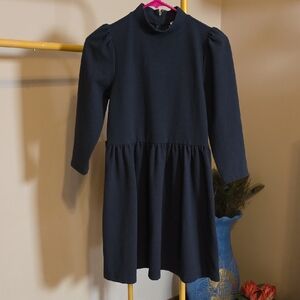 LOFT Long-Sleeve Pleated-Waist Dress